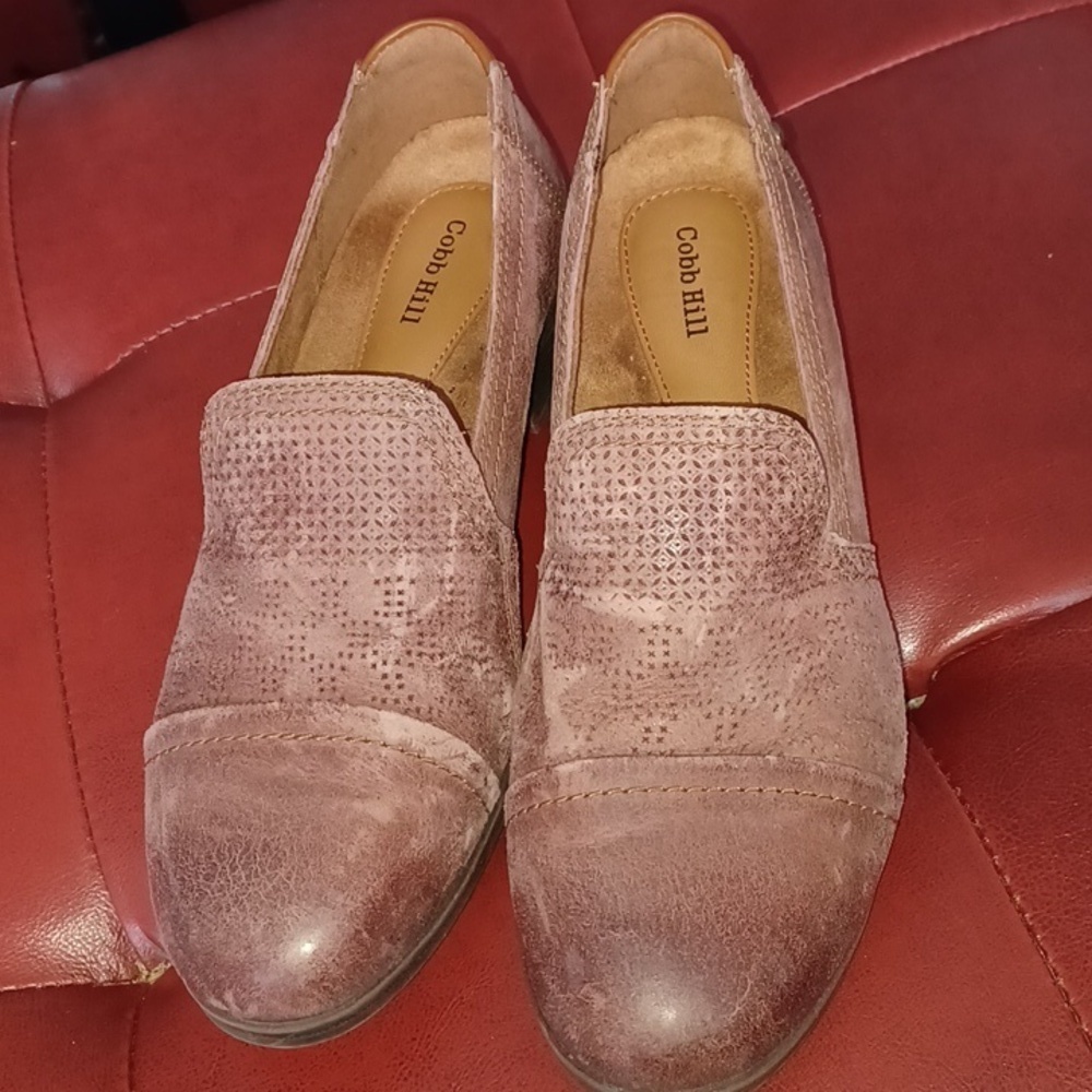 Cobb Hill Shoes Women's 7.5M Burgundy Loafers Slip On Leather